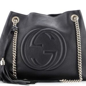 Soho Chain Strap Shoulder Bag Leather Medium